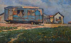 Raffaele De Grada, Abandoned wagon, 1915