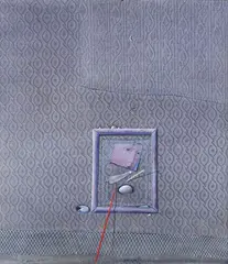 Claudio Cargiolli, The veiled icon, 1994, Signature and date lower center; title in the lower left. On the reverse: signature