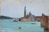 Paolo Emilio Passaro, View of the Church of San Giorgio in Venice, 1911