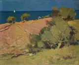 Maritime landscape by Ludovico Tommasi, offered Feb 2023