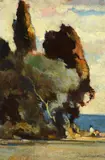 Landscape with Trees and Figures by Ludovico Tommasi, offered Feb 2023