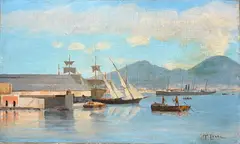 Tito Lessi, Boats at the dock