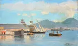 Tito Lessi, Boats at the dock