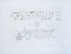 Without title by Gianfranco Baruchello, 1983, offered Feb 2023
