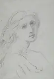 Ugo Capocchini, Figure of a woman, Pencil on paper