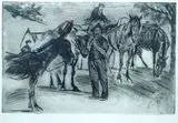 Arturo Checchi, Figures with mules