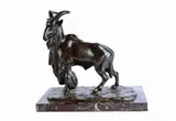 Billy goat by Giovanni Battista Ricci, Bronze sculpture with marble base. Signature at the base., offered Feb 2023