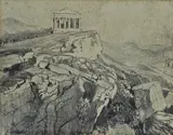 Joseph Pennell, Parthenon, Signature on the plate lower right