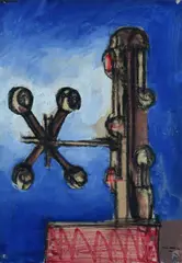 Composition by Sebastian Matta, 1957, offered Dec 2022