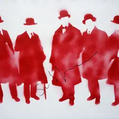 Without title by Mario Schifano, 1973, Signature in the center. The work is registered in the Archivio Generale dell'Opera di Mario Schifano under no., offered Dec 2022
