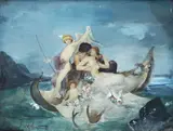 Martin Wiegand, Triumph of Galatea, Sign at the bottom to the left.