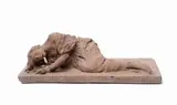 Arturo Viligiardi, Woman lying down, Terracotta sketch. Siena