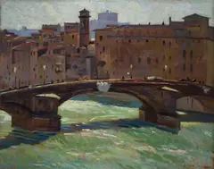 Ponte alle Grazie by Desiderio Tanfani, 1930, offered Dec 2022