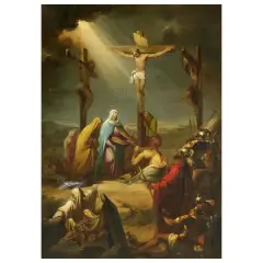 Girolamo Michelangelo Grigoletti, Crucifixion, oil on canvas
