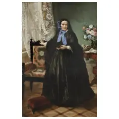Portrait Of An Old Woman by Giuseppe Carnelli, oil on canvas, offered Mar 2025