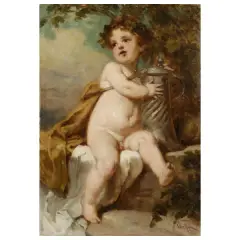Gyula Éder, The Young Bacchus, oil on canvas