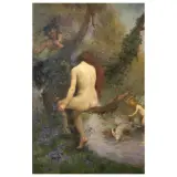 Alberto Pisa, Nymph And Faun In The Forest