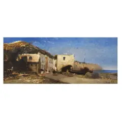 Seascape by Pierre Tetar van Elven, oil on panel, offered Mar 2025