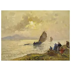 Nicolas De Corsi, Marine, oil on faesite