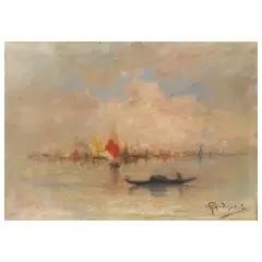 Giovanni Battista Todeschini, Boats In Laguna