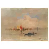 Giovanni Battista Todeschini, Boats In Laguna