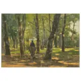 Ruggero Panerai, Riding At The Cascine, oil on canvas