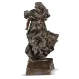 Giuseppe Renda, Young Girl Jumping Rope, bronze