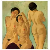 Marguerite Agnes, Female Nudes, 1932, oil on canvas