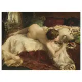 Emil Englerth, Reclining Nude, oil on canvas