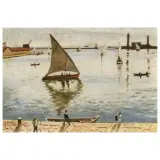 Anselmo Bucci, Harbor'S View, oil on panel