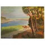 Giovanni Malesci, Fiumara, Grosseto, oil on panel