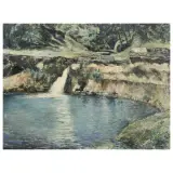 Rosario Pulvirenti, Landscape With Waterfall, oil on canvas