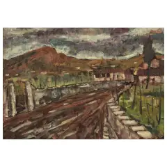 Ulvi Liegi, Winter Landscape, oil on panel