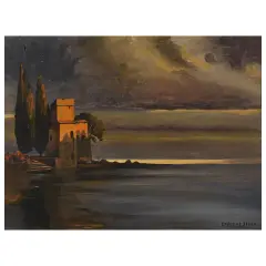 Enric Serra Auqué, At Sunset, oil on plywood