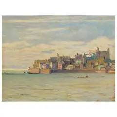 Galileo Chini, Gaeta, oil on plywood