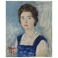 Primo Conti, Portrait Of A Lady, oil on canvas