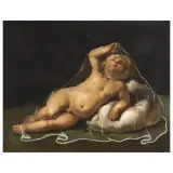 Isidoro Bianchi, A Putto Playing With A Veil, oil on canvas