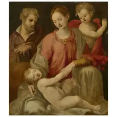 Francesco Brina, The Holy Family With Saint John The Baptist