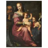 Pier Antonio Michi, Holy Family With Saint John The Baptist, oil on canvas