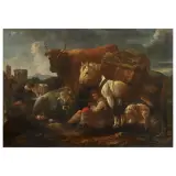 Untitled by Bernhard Keilhau called Monsù Bernardo, LANDSCAPE WITH SHEPHERD, offered Mar 2025