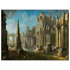 Architectural Capriccio by Pietro Cappelli, oil on canvas, offered Mar 2025