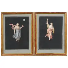 Michelangelo Maestri, Allegories Of The Hours Of The Day And Night, bodycolours