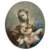 Pietro Antonio Magatti, The Holy Family, oil on oval copper
