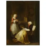 Étienne Jeaurat, The Recovering, oil on panel