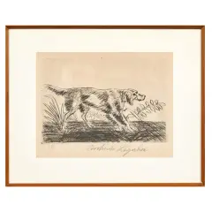 Untitled by Antonio Ligabue, Setter dog, offered Feb 2025