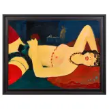 Salvatore Fiume, Riposo della modella, oil on masonite