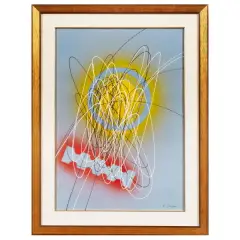 Roberto Crippa, Spirale, acrylic on canvassed cardboard