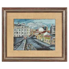 Paris by Orfeo Tamburi, oil on canvas applied on board, offered Feb 2025