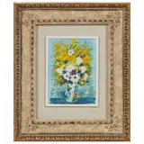 Michele Cascella, Flower vase, oil on canvas
