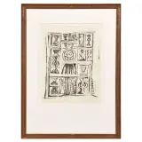 Massimo Campigli, Finestre 1969, etching